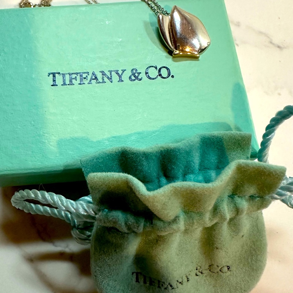 Tiffany & Co. Butterfly Necklace, 18K and 0.925 Sterling Silver